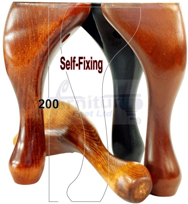 4 Wooden Traditional Queen Anne Furniture Legs 250mm Sofa Chair Beds (Self-Fix) - Image 13