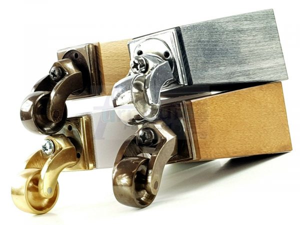 4x CHROME CASTOR LEGS 175mm High CHAIR REPLACEMENT SETTEE FURNITURE FEET M8(8mm) - Image 12