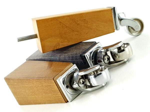 4x CHROME CASTOR LEGS 175mm High CHAIR REPLACEMENT SETTEE FURNITURE FEET M8(8mm) - Image 6