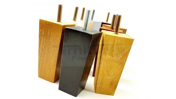 4x REPLACEMENT BLOCK WOOD SETTEE LEGS 100mm High SOFA FURNITURE FEET M8(8mm) - Image 9