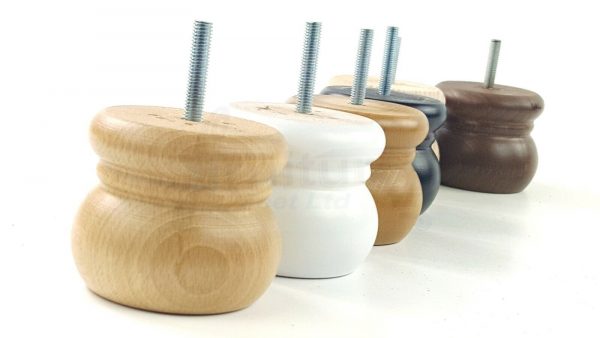 4x REPLACEMENT SOLID WOODEN FURNITURE SOFA LEGS M8(8mm) SETTEE FEET 60mm HIGH - Image 7