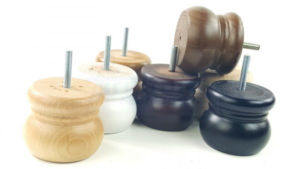 4x REPLACEMENT SOLID WOODEN FURNITURE SOFA LEGS M8(8mm) SETTEE FEET 60mm HIGH - Image 8