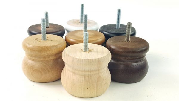 4x REPLACEMENT SOLID WOODEN FURNITURE SOFA LEGS M8(8mm) SETTEE FEET 60mm HIGH - Image 9
