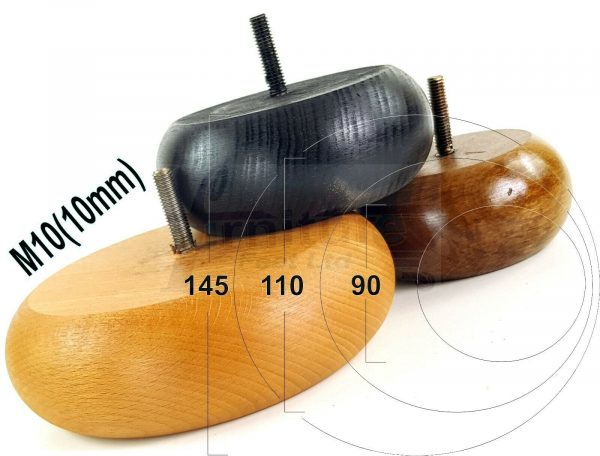 4x REPLACEMENT WOOD FURNITURE SOFA LEGS M10(10mm) CHAIR - SETTEE FEET 40mm HIGH - Image 11