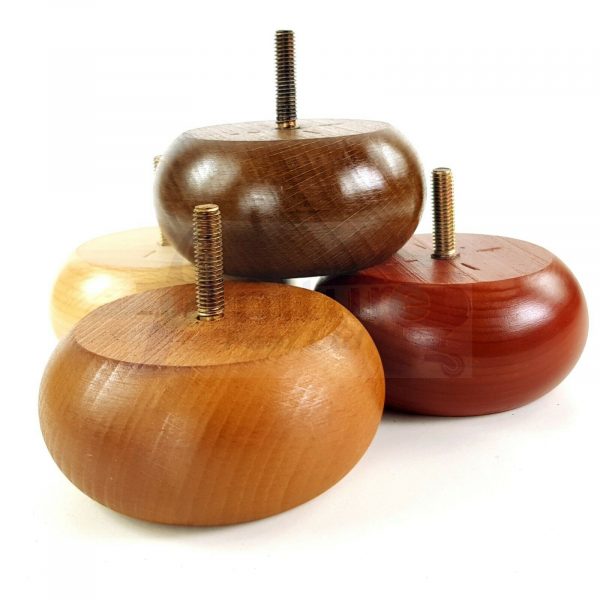 4x REPLACEMENT WOOD FURNITURE SOFA LEGS M10(10mm) CHAIR - SETTEE FEET 40mm HIGH - Image 8