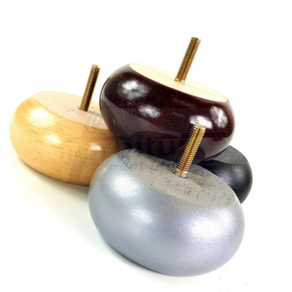 4x REPLACEMENT WOOD FURNITURE SOFA LEGS M10(10mm) CHAIR - SETTEE FEET 40mm HIGH - Image 10