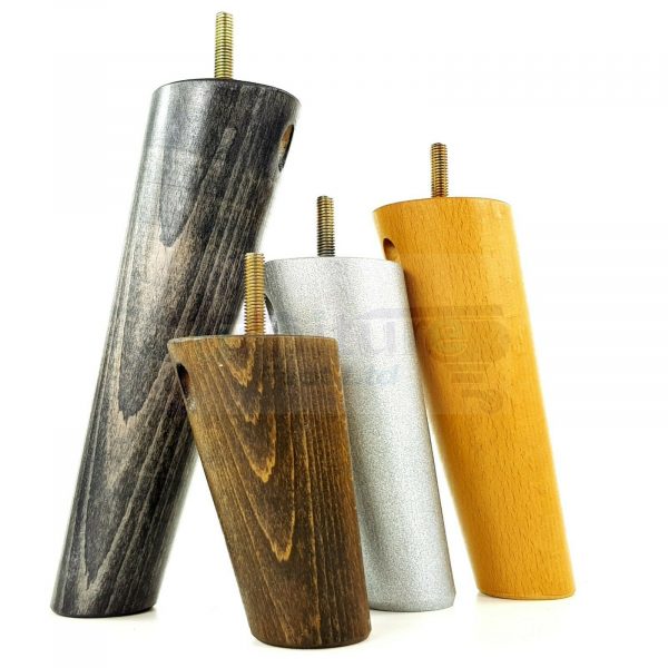 4x SOLID WOOD ANGLED SETTEE LEGS 220mm High FURNITURE REPLACEMENT FEET M8(8mm) - Image 11
