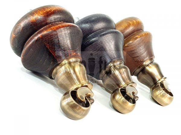 4x Solid Wood Castor Feet M8 Replacement Settee Chair Legs Footstools Sofa 140mm - Image 8