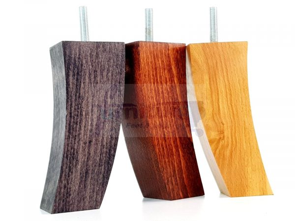 4x Solid Wood Curved Furniture Sofa, Couch Legs M8 Chair, Settee Feet 145mm High - Image 7