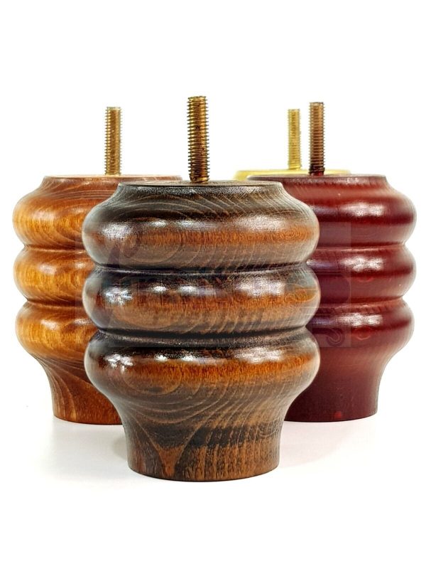 4x Solid Wood Turned Furniture Feet Sofa Legs 100mm High for Chairs, Settees M8 - Image 7