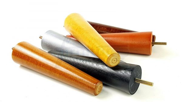 4x WOOD REPLACEMENT FURNITURE CHAIR LEG M8(8mm) TAPERED SETTEE FEET 180mm HIGH - Image 8