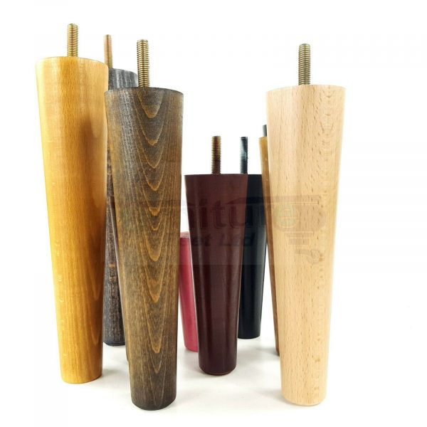 4x WOOD REPLACEMENT FURNITURE CHAIR LEGS M8(8mm) SOFA - SETTEE FEET 80mm HIGH - Image 11