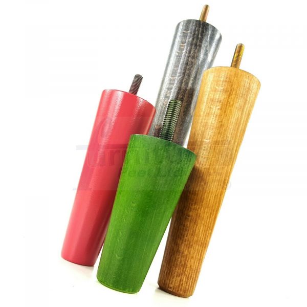 4x WOOD REPLACEMENT FURNITURE CHAIR LEGS M8(8mm) SOFA - SETTEE FEET 80mm HIGH - Image 12