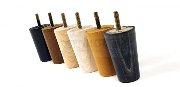 4x WOOD REPLACEMENT FURNITURE CHAIR LEGS M8(8mm) SOFA - SETTEE FEET 80mm HIGH - Image 5