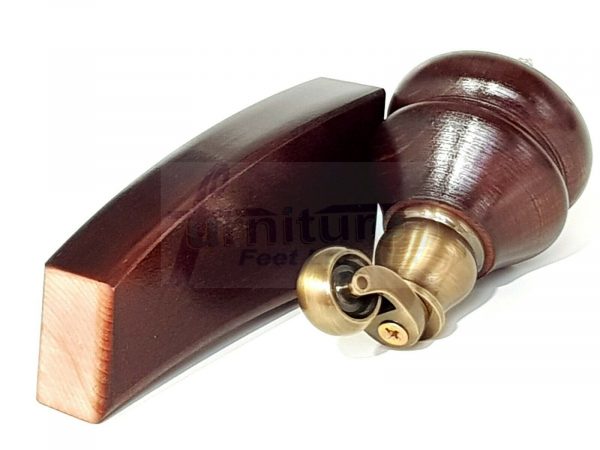 SOLID WOODEN BRASS CASTOR FURNITURE CHAIR LEGS M8(8mm) SOFA FEET 140mm HIGH - Image 8