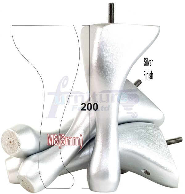 4 Queen Anne Wood Chair Legs 200mm High Replacement Furniture Feet Sofas M8(8mm) - Image 30