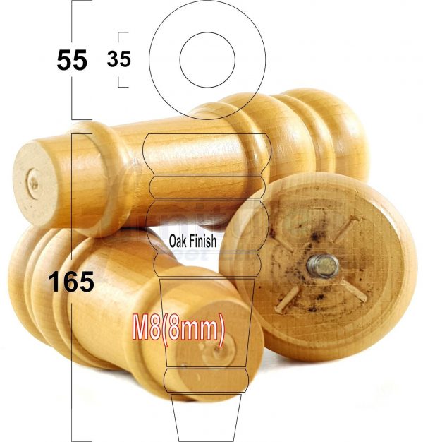 4 Round Wooden Chair Legs 170mm High Replacement Furniture Feet Sofa Cabinets M8 - Image 28