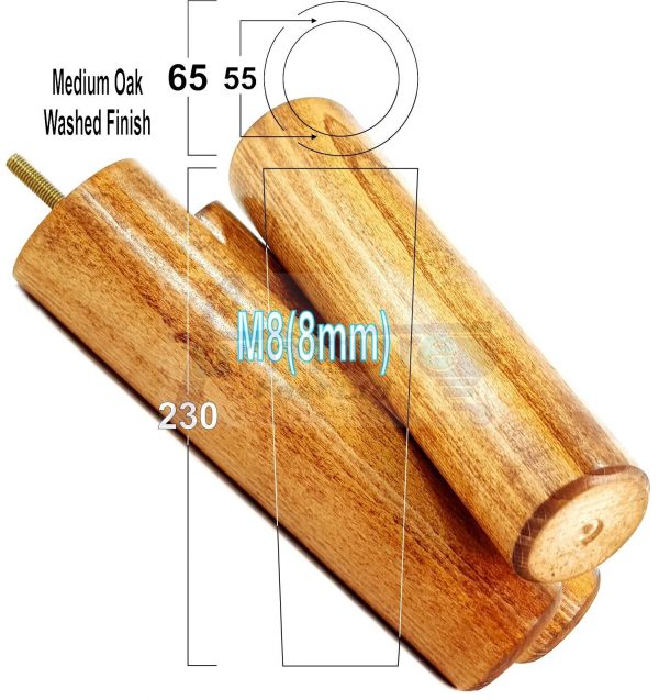 4 Round Wooden Chair Legs 230mm High Replacement Furniture Feet Sofa Cabinets M8 - Image 18