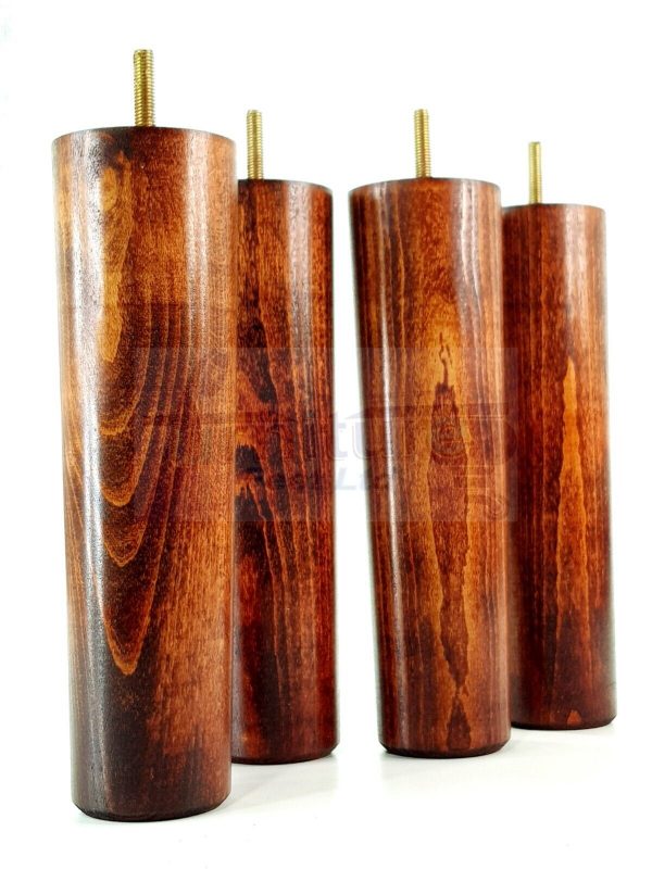 4 Round Wooden Chair Legs 230mm High Replacement Furniture Feet Sofa Cabinets M8 - Image 20