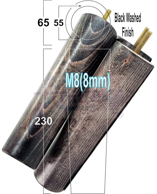 4 Round Wooden Chair Legs 230mm High Replacement Furniture Feet Sofa Cabinets M8 - Image 13