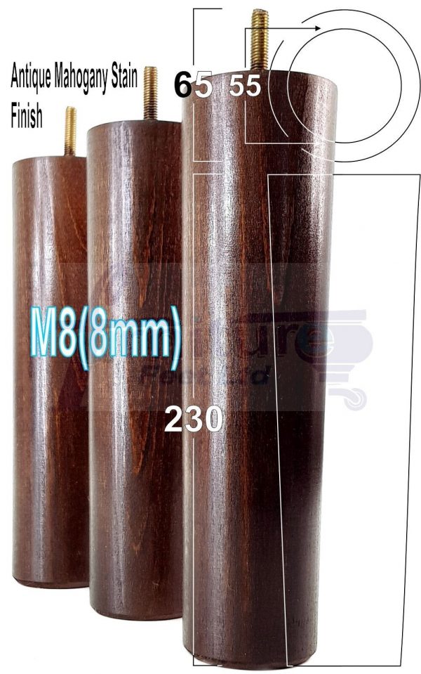 4 Round Wooden Chair Legs 230mm High Replacement Furniture Feet Sofa Cabinets M8 - Image 28
