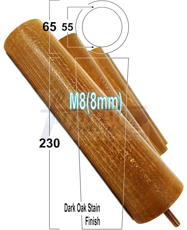4 Round Wooden Chair Legs 230mm High Replacement Furniture Feet Sofa Cabinets M8 - Image 15