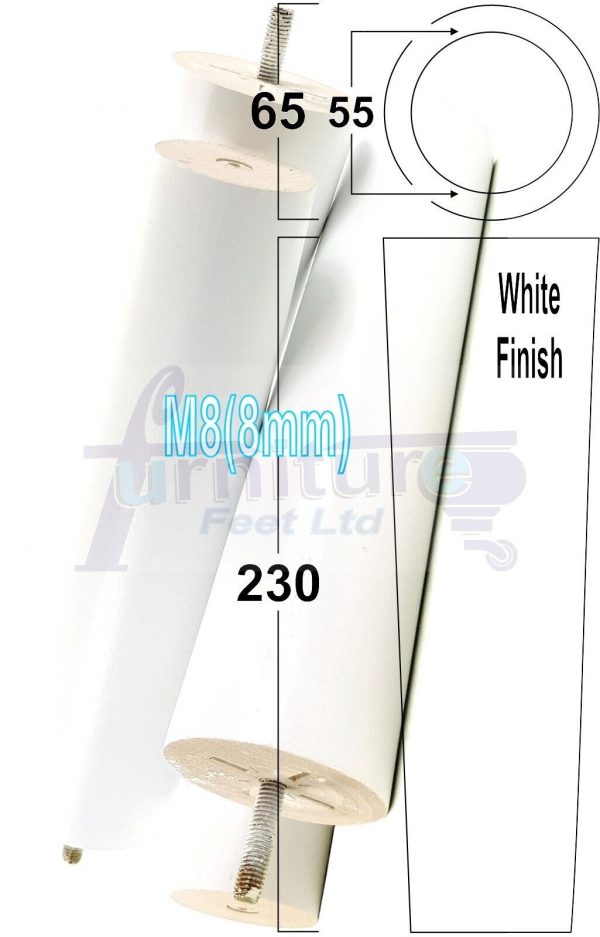 4 Round Wooden Chair Legs 230mm High Replacement Furniture Feet Sofa Cabinets M8 - Image 26