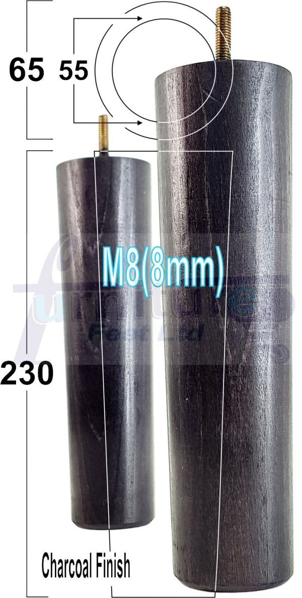 4 Round Wooden Chair Legs 230mm High Replacement Furniture Feet Sofa Cabinets M8 - Image 29