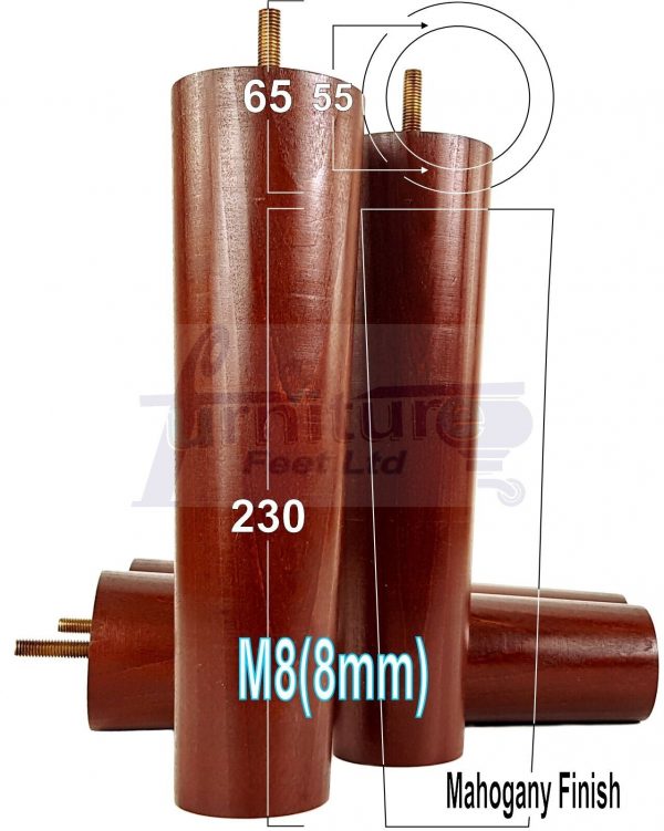 4 Round Wooden Chair Legs 230mm High Replacement Furniture Feet Sofa Cabinets M8 - Image 19