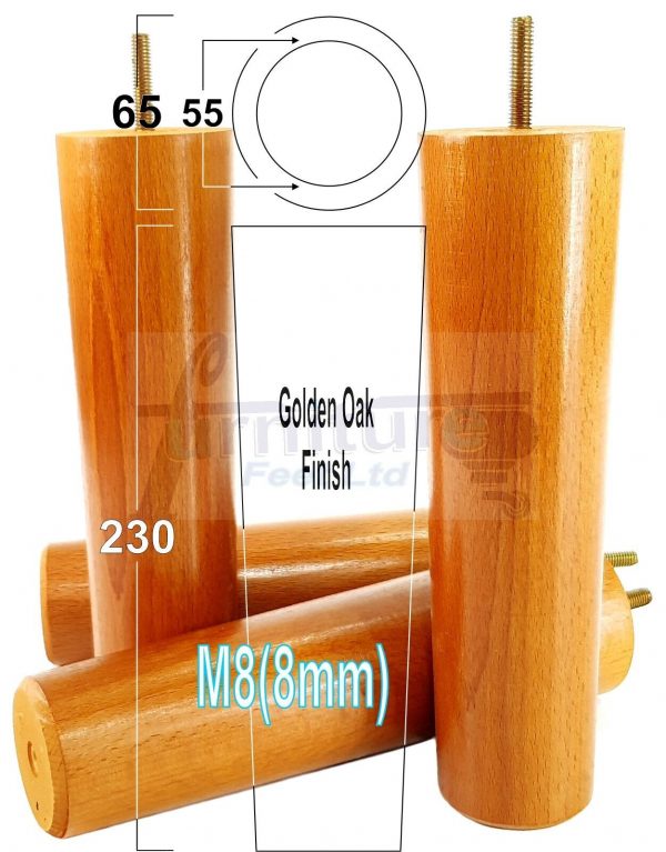 4 Round Wooden Chair Legs 230mm High Replacement Furniture Feet Sofa Cabinets M8 - Image 17