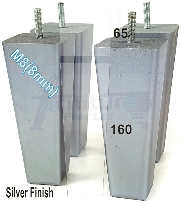 4x BLOCK WOODEN SOFA LEGS 160mm High CHAIR REPLACEMENT FURNITURE FEET M8(8mm) - Image 19
