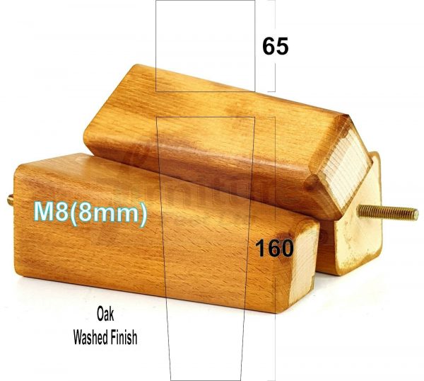 4x BLOCK WOODEN SOFA LEGS 160mm High CHAIR REPLACEMENT FURNITURE FEET M8(8mm) - Image 16