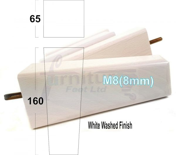 4x BLOCK WOODEN SOFA LEGS 160mm High CHAIR REPLACEMENT FURNITURE FEET M8(8mm) - Image 20