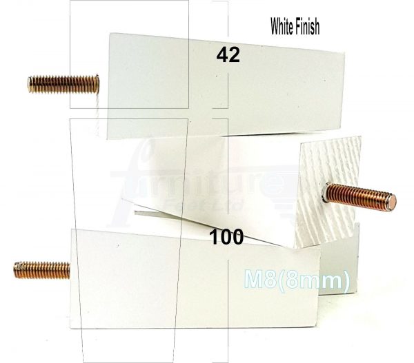 4x REPLACEMENT BLOCK WOOD SETTEE LEGS 100mm High SOFA FURNITURE FEET M8(8mm) - Image 27