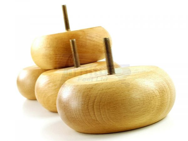 4x REPLACEMENT WOOD FURNITURE SOFA LEGS M10(10mm) CHAIR - SETTEE FEET 40mm HIGH - Image 25