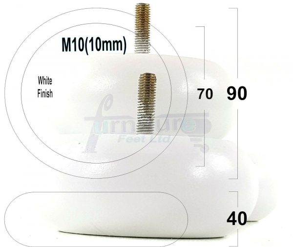 4x REPLACEMENT WOOD FURNITURE SOFA LEGS M10(10mm) CHAIR - SETTEE FEET 40mm HIGH - Image 30