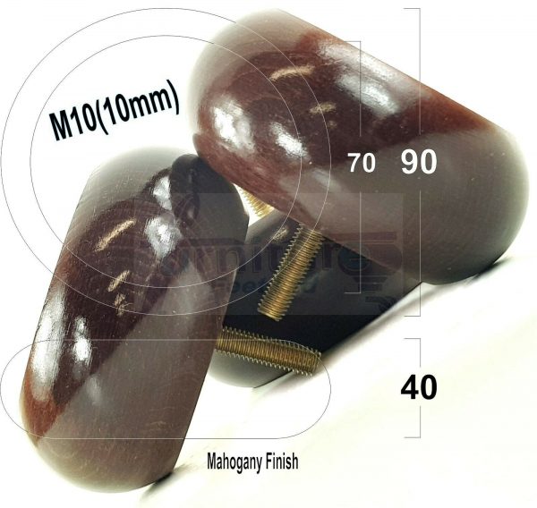 4x REPLACEMENT WOOD FURNITURE SOFA LEGS M10(10mm) CHAIR - SETTEE FEET 40mm HIGH - Image 20