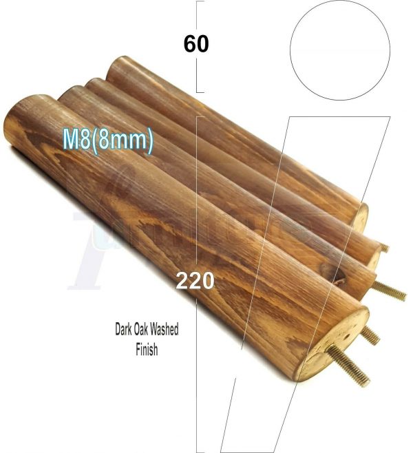 4x SOLID WOOD ANGLED SETTEE LEGS 220mm High FURNITURE REPLACEMENT FEET M8(8mm) - Image 18