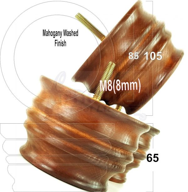 4x SOLID WOOD FURNITURE LEGS M8(8mm) CHAIR, SOFA REPLACEMENT BUN FEET 65mm HIGH - Image 25