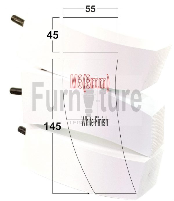 4x Solid Wood Curved Furniture Sofa, Couch Legs M8 Chair, Settee Feet 145mm High - Image 30