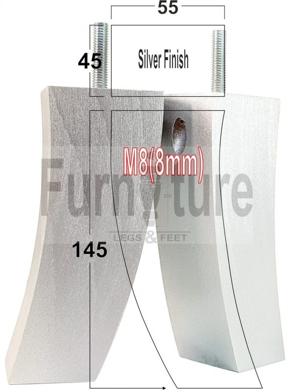 4x Solid Wood Curved Furniture Sofa, Couch Legs M8 Chair, Settee Feet 145mm High - Image 27
