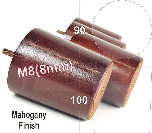 4x WOOD FURNITURE CHAIR LEGS M8(8mm) REPLACEMENT SOFA / SETTEE FEET 100mm HIGH - Image 14