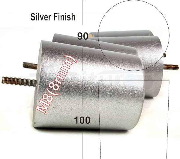 4x WOOD FURNITURE CHAIR LEGS M8(8mm) REPLACEMENT SOFA / SETTEE FEET 100mm HIGH - Image 21