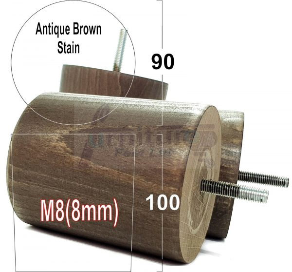 4x WOOD FURNITURE CHAIR LEGS M8(8mm) REPLACEMENT SOFA / SETTEE FEET 100mm HIGH - Image 6