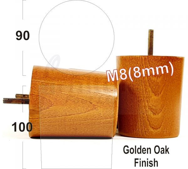 4x WOOD FURNITURE CHAIR LEGS M8(8mm) REPLACEMENT SOFA / SETTEE FEET 100mm HIGH - Image 13