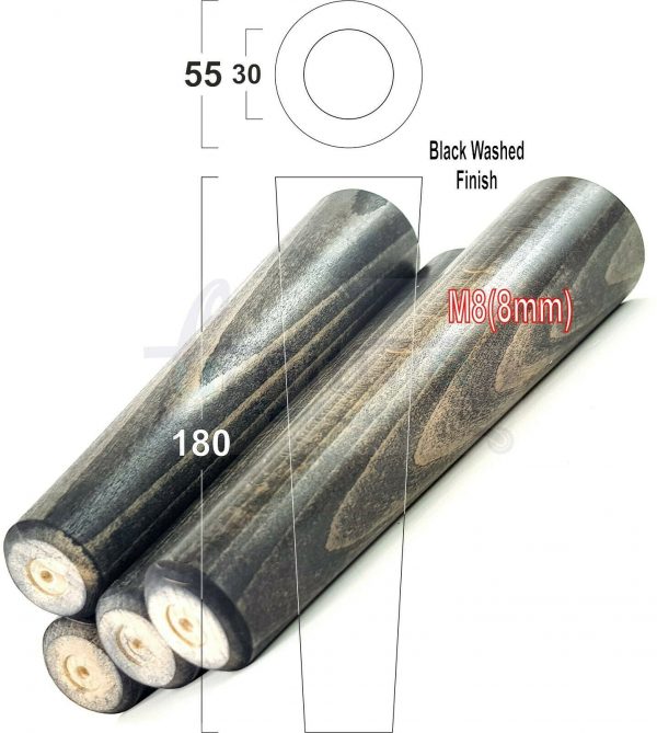 4x WOOD REPLACEMENT FURNITURE CHAIR LEG M8(8mm) TAPERED SETTEE FEET 180mm HIGH - Image 17