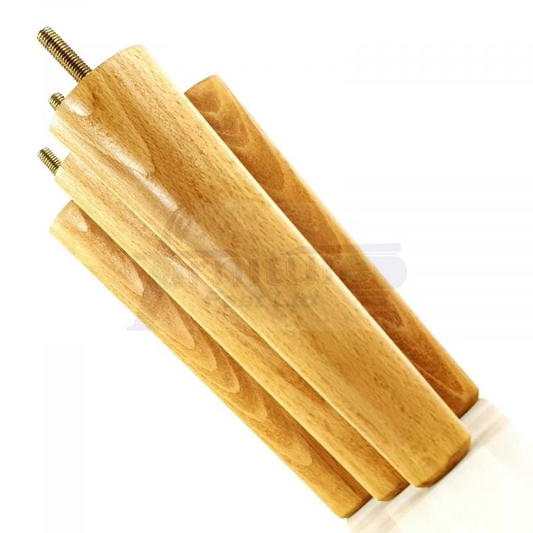 4x WOOD REPLACEMENT FURNITURE CHAIR LEG M8(8mm) TAPERED SETTEE FEET 180mm HIGH - Image 29