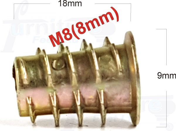 4x Wood Furniture Sofa Leg M8 Replacement Chair, Settee Feet & Slipper Cup 110mm - Image 4