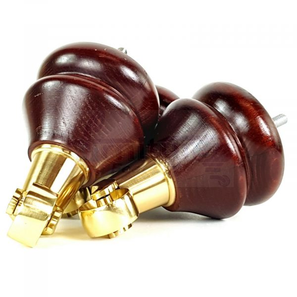 2x WOODEN FURNITURE LEGS M8 REPLACEMENT FEET WITH MULTIPLE CASTORS 150mm HIGH - Image 7