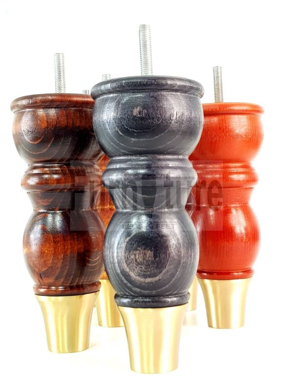 4 Furniture Feet Slipper Cup Replacement Leg Solid Wood Feet M8 Chair Sofa 182mm - Image 4